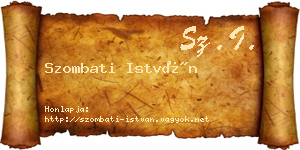 Szombati István névjegykártya
