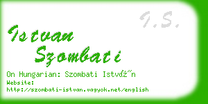 istvan szombati business card